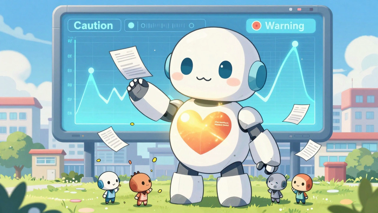 Friendly FDA MedWatch robot collecting patient reports to prevent harm