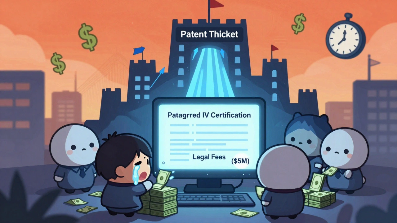 Small generic companies losing money to legal fees while brand company blocks them